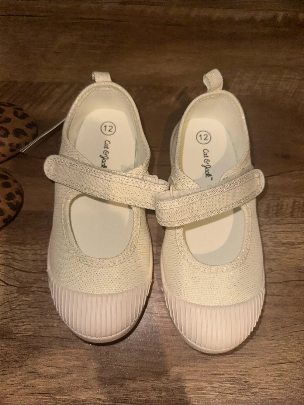 Cat & Jack Girls' Leopard Mary Janes and Cream Mary Janes
